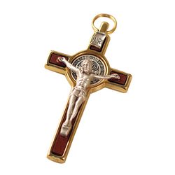 St. Benedict Pendant Gold Brown" itemprop="image