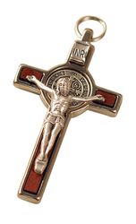 St Benedict Pendant Silver Brown" itemprop="image