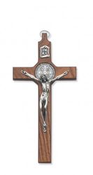 St. Benedict Wood Cross 8 inches" itemprop="image