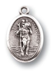 St. Christopher Oxidized Medal (1 inch)" itemprop="image