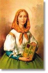 St Dymphna Wallet Sized Laminated Holy Card" itemprop="image