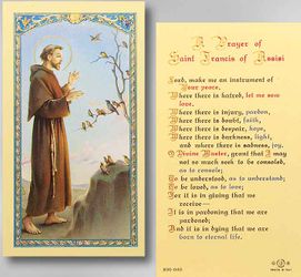 St.Francis Of Assisi Holy Card" itemprop="image