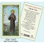 St. Francis of Assisi Laminated Holy Card" itemprop="image