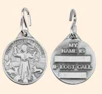 St. Francis Protect My Pet Medal in Silver" itemprop="image