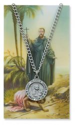 St.Francis Xavier Prayer Card & Pendant Set" itemprop="image