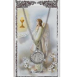 St. Gabriel Prayer Card & Pendant Set" itemprop="image