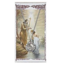 St. John The Baptist Prayer Card & Pendant Set" itemprop="image