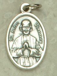 St. John Vianney Oxidized Medal" itemprop="image