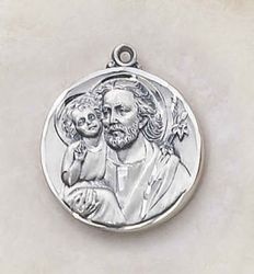 St Joseph Oxidized Silver" itemprop="image