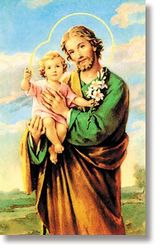 St Joseph Wallet Sized Laminated Holy Card" itemprop="image