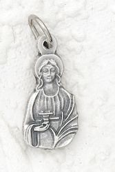 St. Lucy Oxidized Bracelet Medal  Charm" itemprop="image