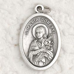 St. Maria Goretti: Oxidized Medal" itemprop="image