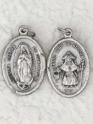 St. Nino De Atocha and Guadalupe Oxidized Medal" itemprop="image