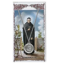 St. Peregrine Prayer Card & Pendant Set" itemprop="image