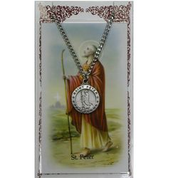 St. Peter Prayer Card & Pendant Set" itemprop="image