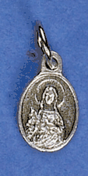 St. Philomena Oxidized Bracelet Medal Charm" itemprop="image