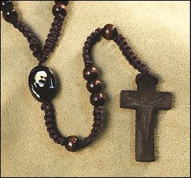 St. Pio Corded Rosary (20 inches)" itemprop="image