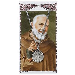 St. Pio Prayer Card & Pendant Set" itemprop="image