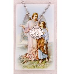 St. Raphael Prayer Card & Pendant Set" itemprop="image