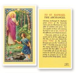 St. Raphael The Archangel Laminated Holy Card" itemprop="image