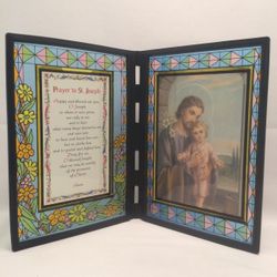 Stained Glass Picture Frame of St.Joseph" itemprop="image