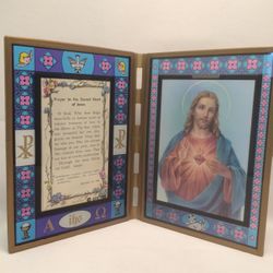 Stained Glass Picture Frame Sacred Heart" itemprop="image