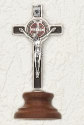 Standing Brown Enameled Medal St. Benedict Cross" itemprop="image