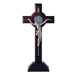 Standing Crucifix St. Benedict with base" itemprop="image