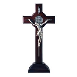 Standing Crucifix St. Benedict with base" itemprop="image