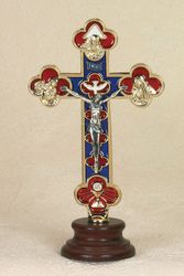 Standing Double Trinity Cross on Base." itemprop="image