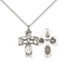 Sterling Silver 4-Way Medal Pendant" itemprop="image