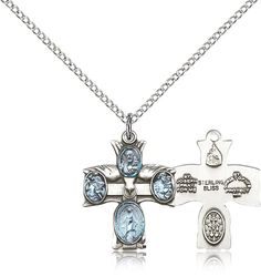 Sterling Silver 4-Way Medal Pendant" itemprop="image