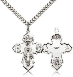 Sterling Silver 4-Way Medal Pendant" itemprop="image