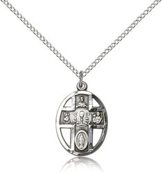 Sterling Silver 5-Way / Chalice Medal Pendant" itemprop="image