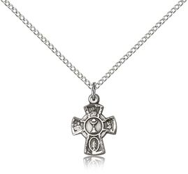 Sterling Silver 5-Way / Chalice Medal Pendant" itemprop="image