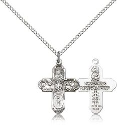 Sterling Silver 5-Way Medal Pendant" itemprop="image