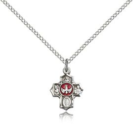 Sterling Silver 5-Way Medal Pendant" itemprop="image