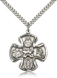 Sterling Silver 5-Way Medal Pendant" itemprop="image