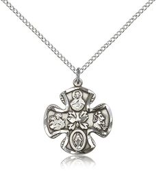 Sterling Silver 5-Way Medal Pendant" itemprop="image