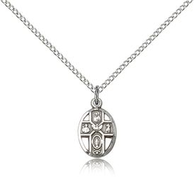 Sterling Silver 5-Way Medal Pendant" itemprop="image