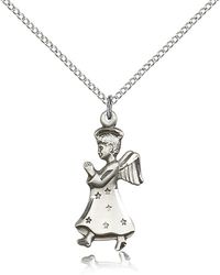 Sterling Silver Angel Medal Pendant" itemprop="image