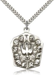 Sterling Silver Apostles Medal Pendant" itemprop="image