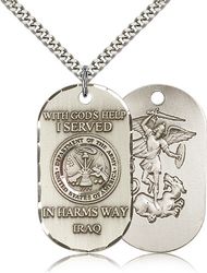 Sterling Silver Army Iraq Medal Pendant" itemprop="image