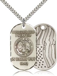 Sterling Silver Army Iraq Medal Pendant" itemprop="image