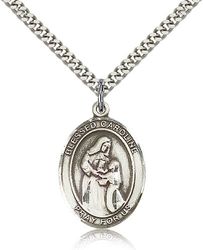 Sterling Silver Blessed Caroline Gerhardinger Pend - Large" itemprop="image