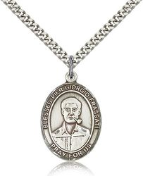 Sterling Silver Blessed Pier Giorgio Frassati Pend - Large" itemprop="image