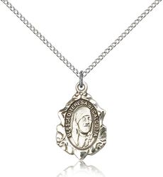 Sterling Silver Blessed Teresa of Calcutta Medal Pendant" itemprop="image