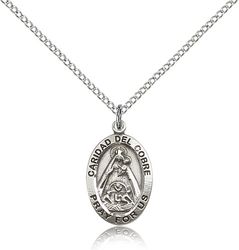 Sterling Silver Caridad Del Cobre Medal Pendant" itemprop="image