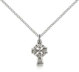 Sterling Silver Celtic Cross Medal Pendant" itemprop="image