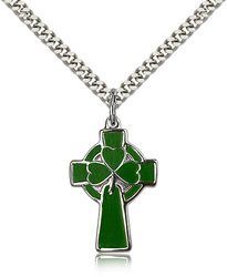 Sterling Silver Celtic Cross Medal Pendant" itemprop="image